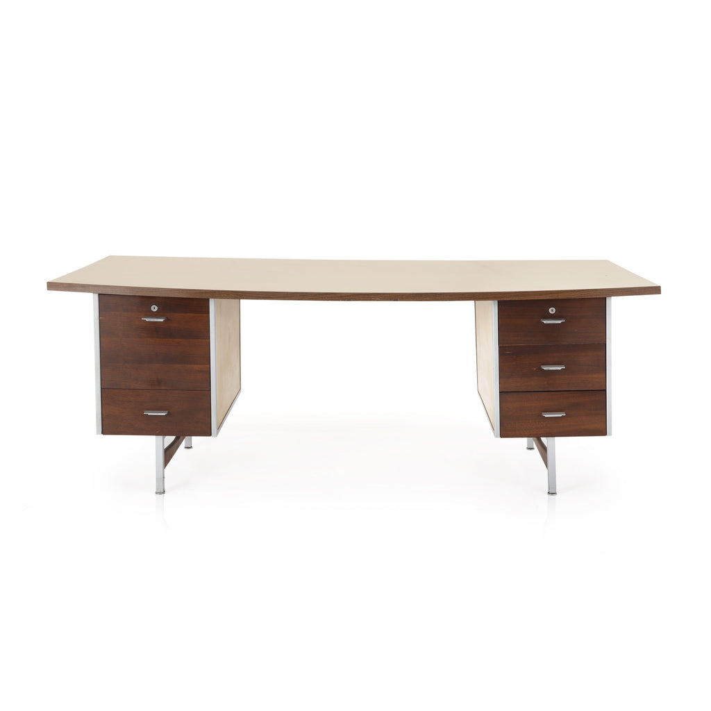 Yellow & Wood Office Credenza