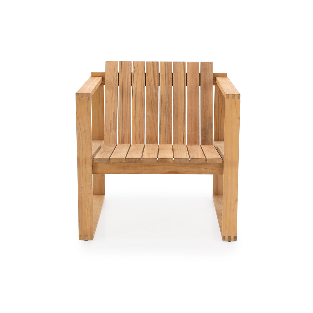 Natural Teak Outdoor Lounge Chair