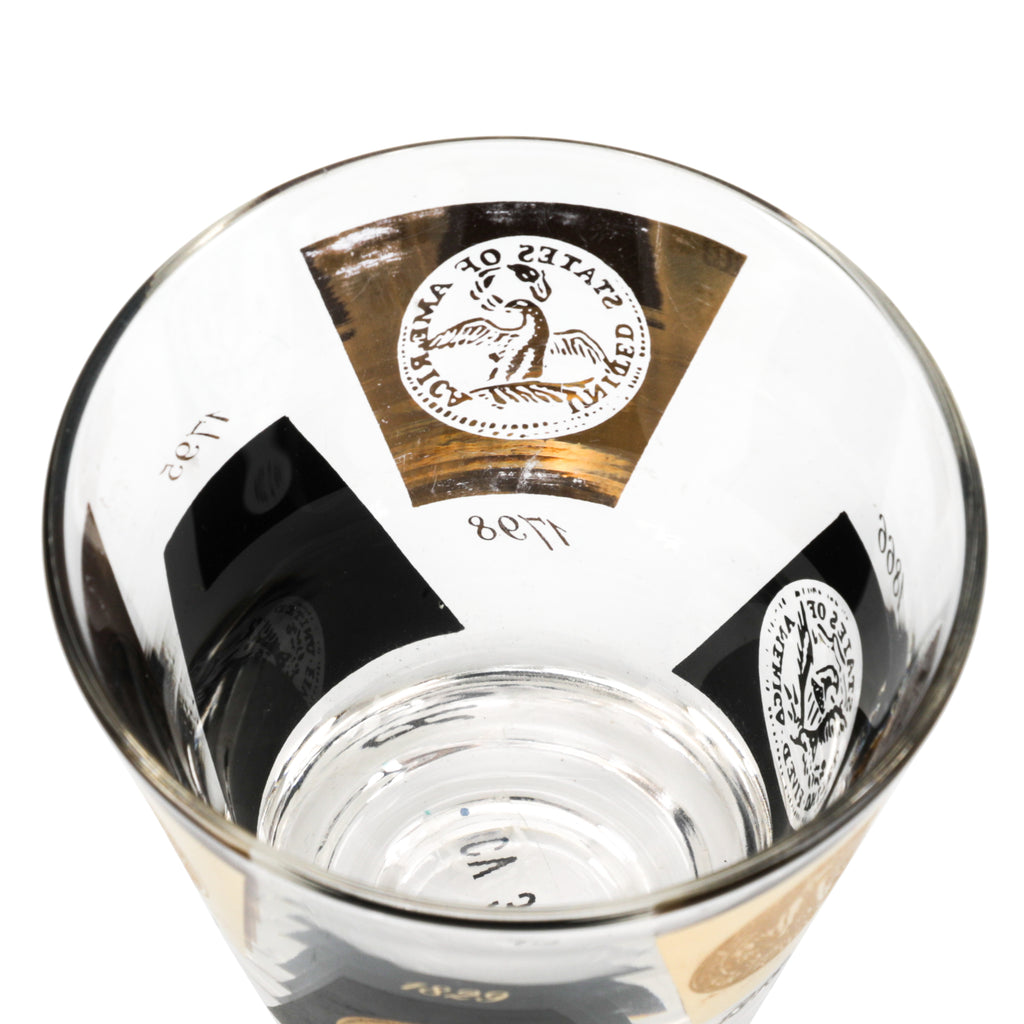 Gold Coin Medallion Profile Glassware - Shot Glass