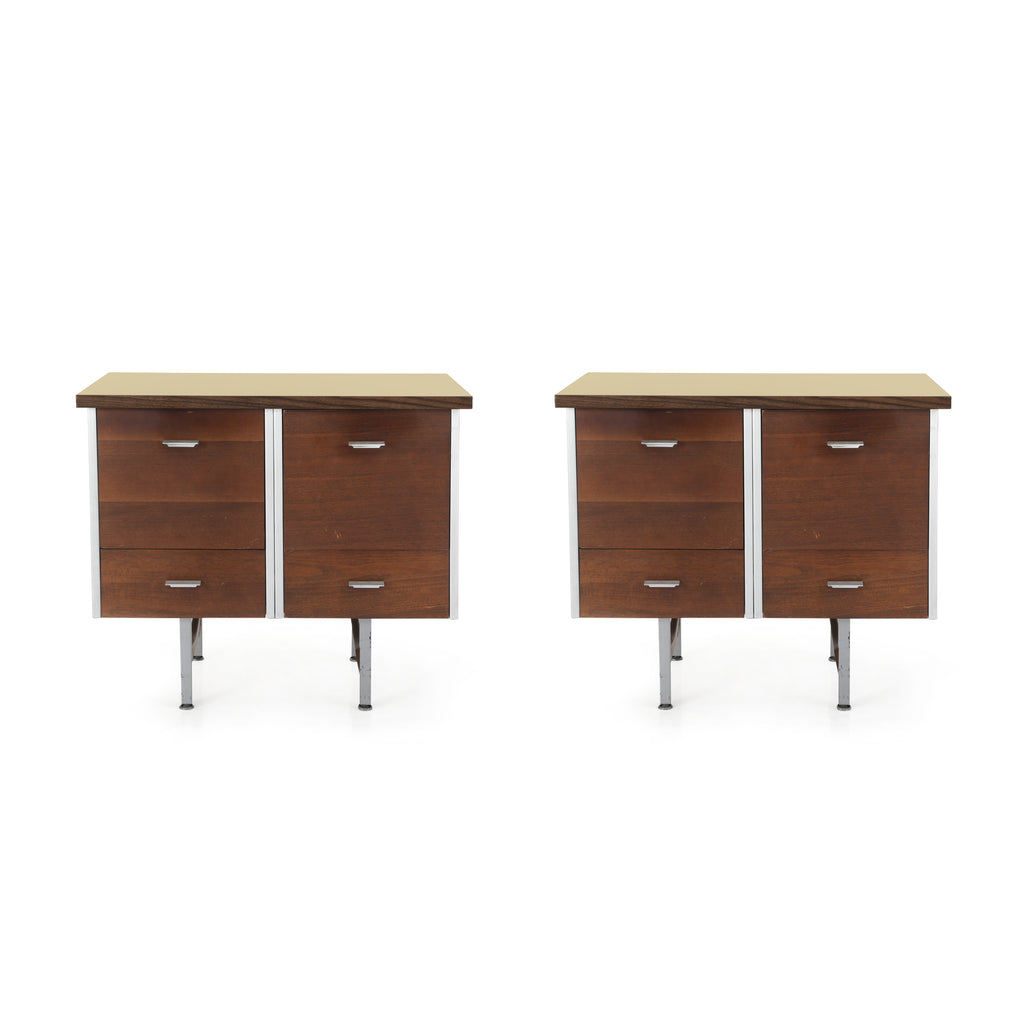 Yellow & Wood Office Credenza