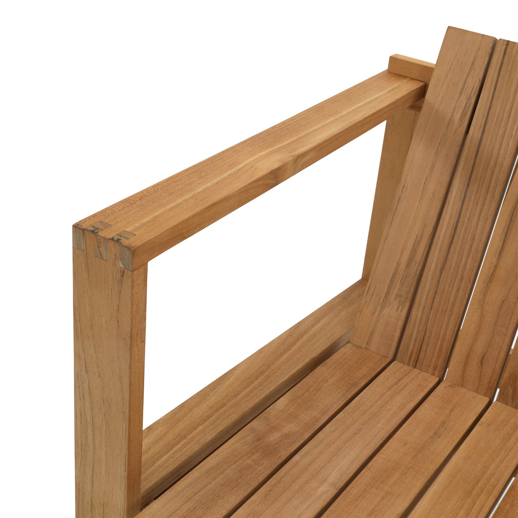 Natural Teak Outdoor Lounge Chair