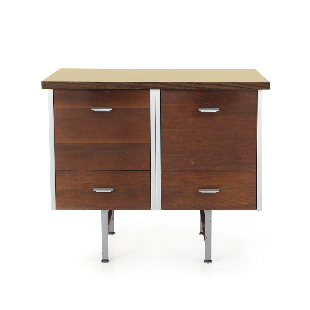 Yellow & Wood Office Cabinets
