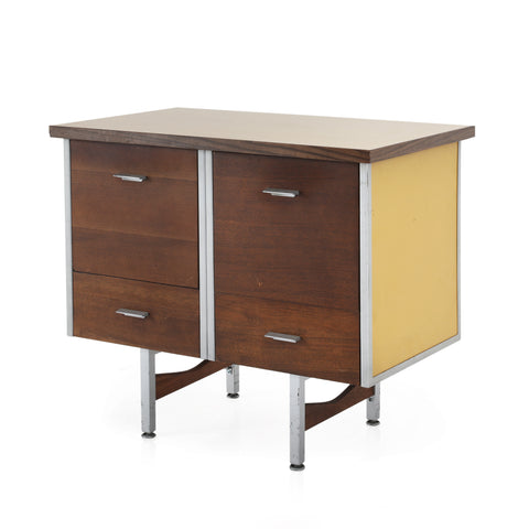 Yellow & Wood Office Cabinets