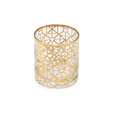 Gilded Geometric Glass