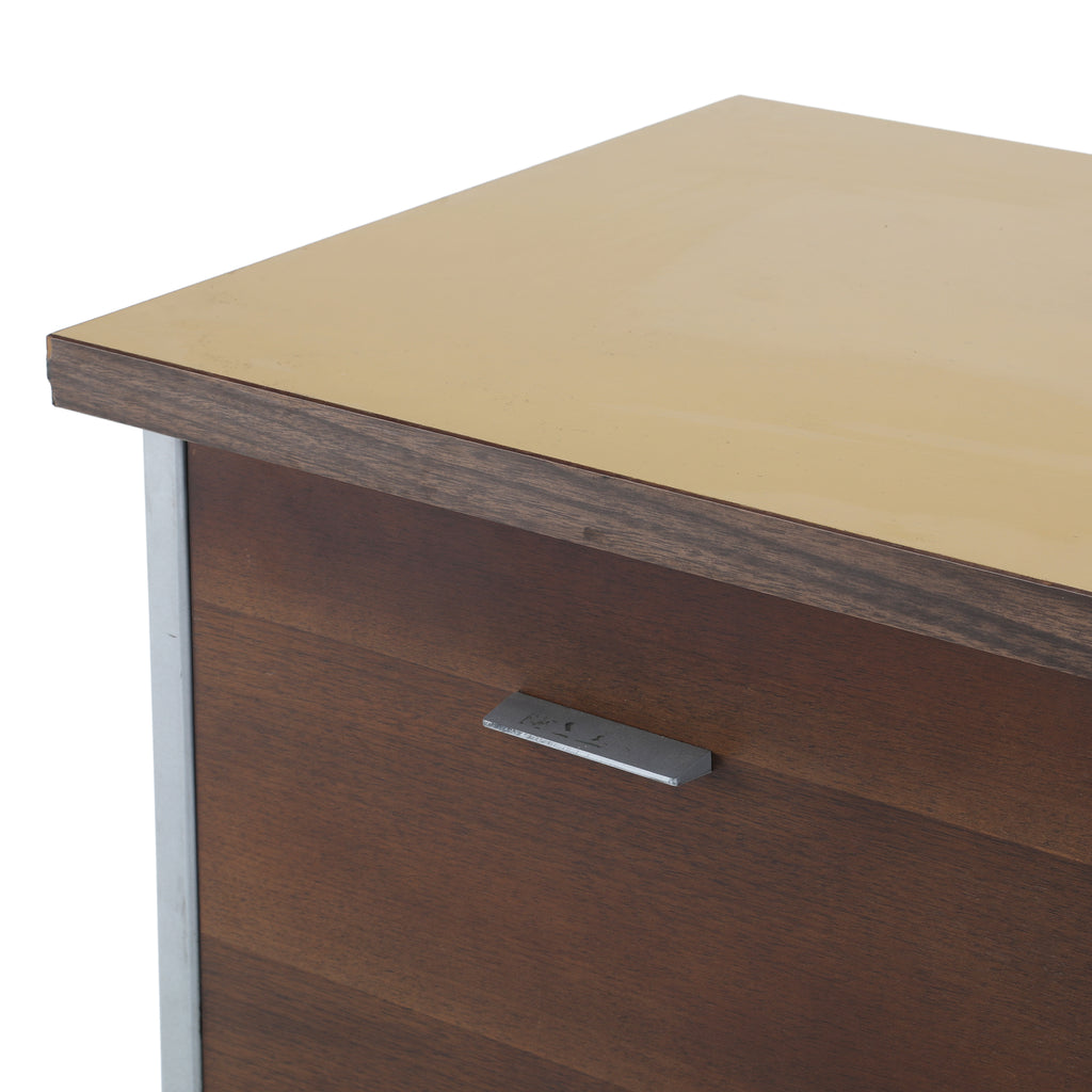 Yellow & Wood Office Cabinets