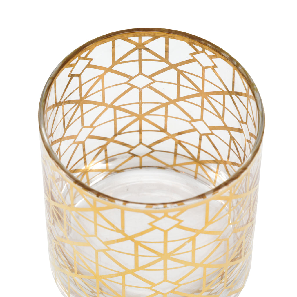 Gilded Geometric Glass
