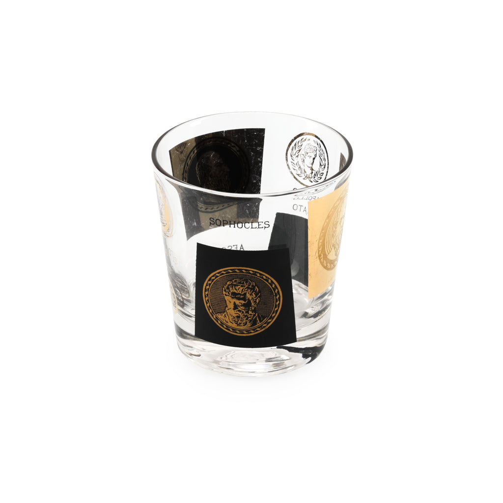Gold Coin Medallion Profile Glassware - Rocks Glass