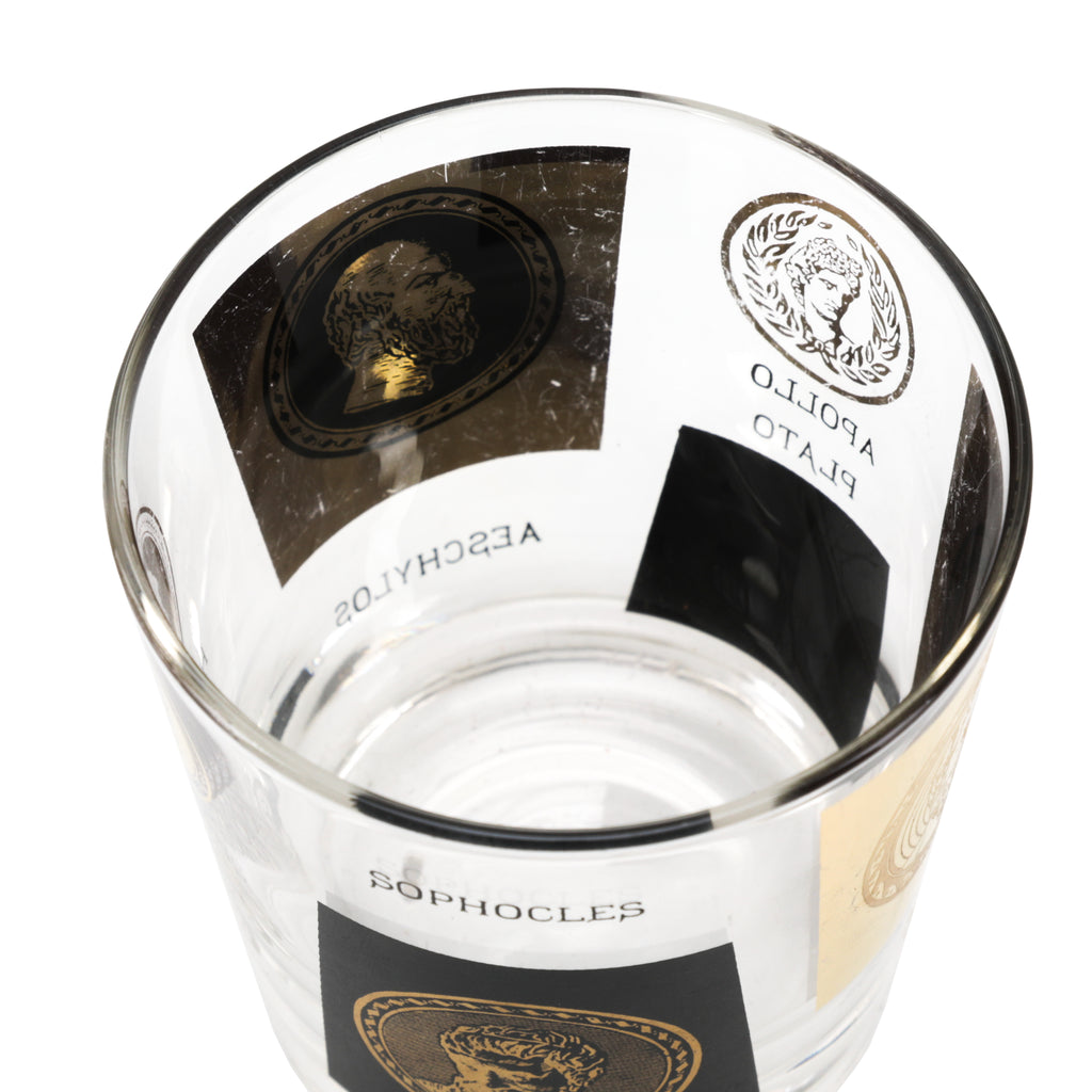 Gold Coin Medallion Profile Glassware - Rocks Glass