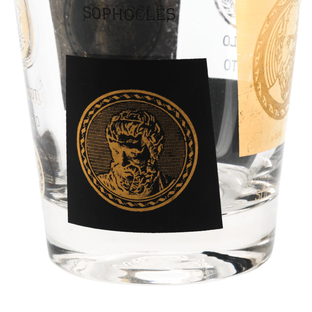 Gold Coin Medallion Profile Glassware - Rocks Glass