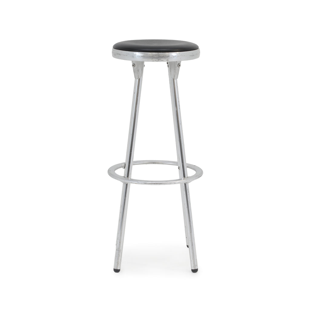 Black and Chrome Bar Stool