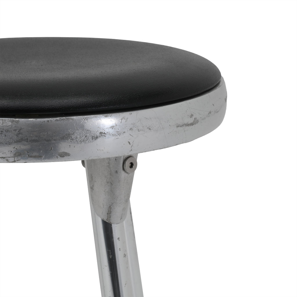 Black and Chrome Bar Stool