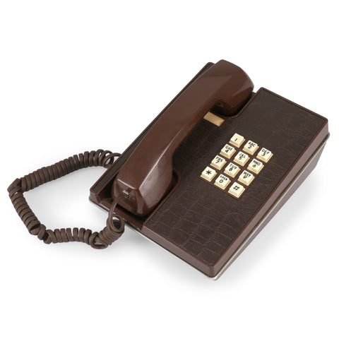 Vintage Brown Textured Telephone