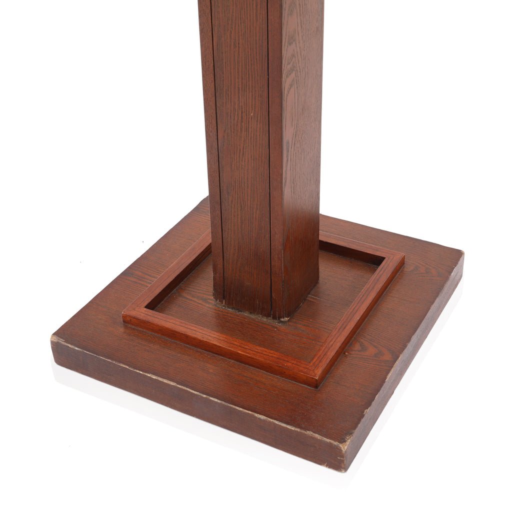 Wood and Chrome Rectangular Coat Rack