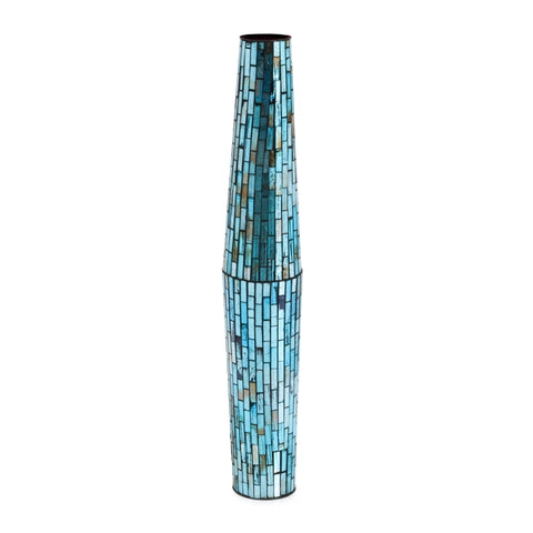 Blue Mosaic Cylinder Vase (A+D)