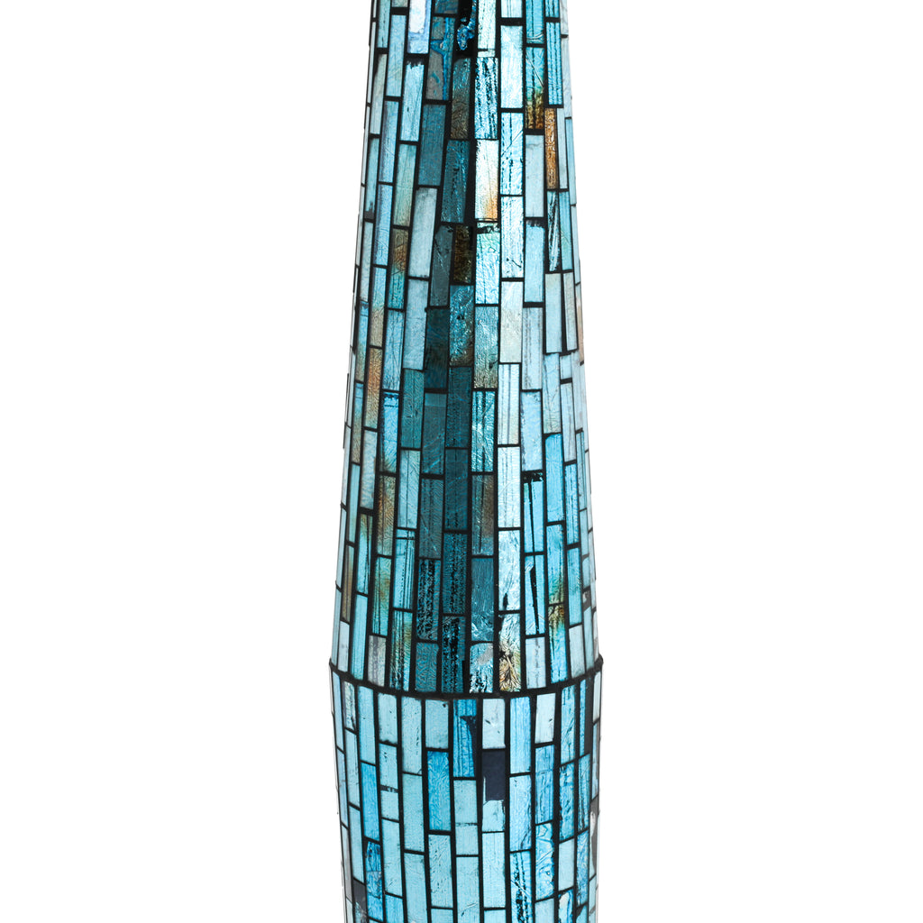 Blue Mosaic Cylinder Vase (A+D)