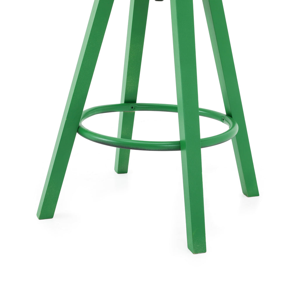 Green Painted Adjustable Stool