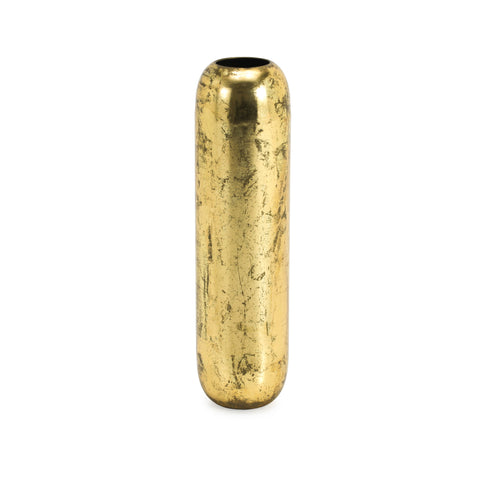 Distressed Gold Cylinder Vase (A+D)