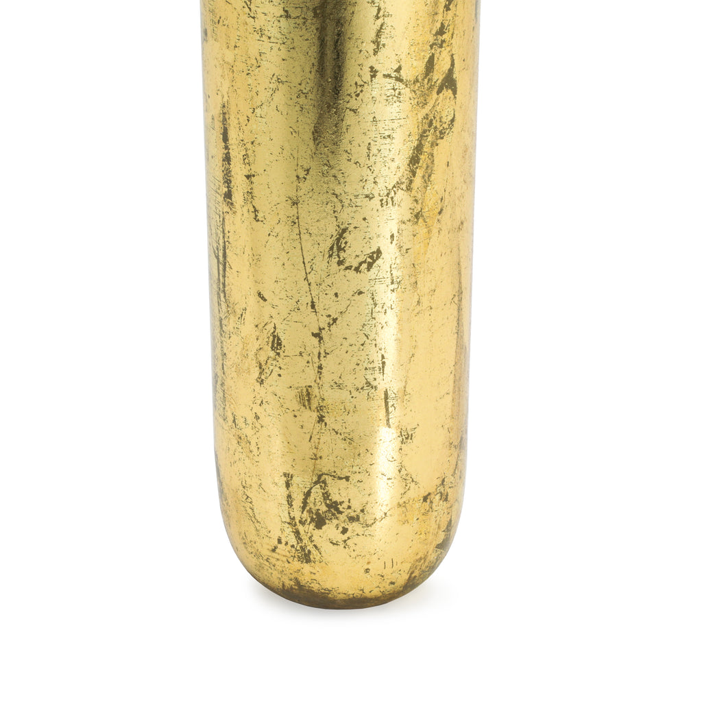 Distressed Gold Cylinder Vase (A+D)
