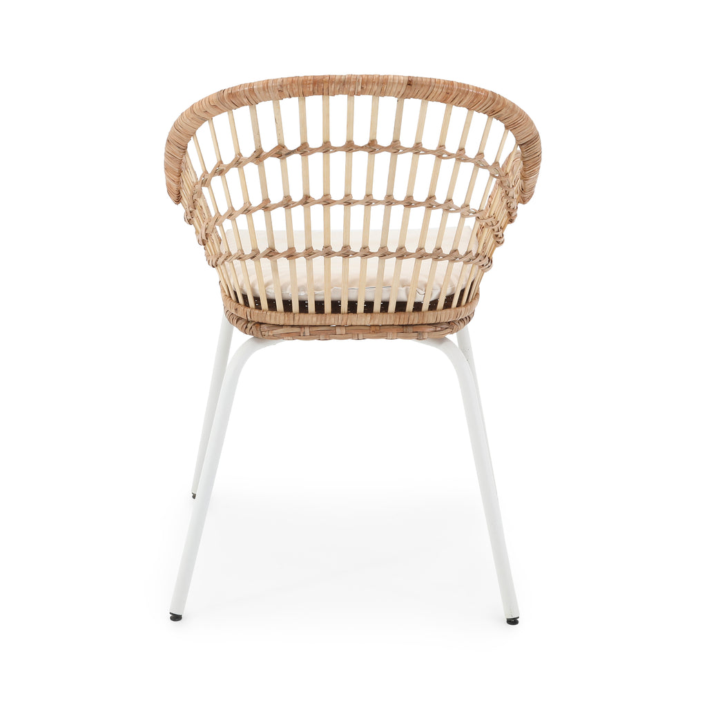 Wicker & White Side Chair