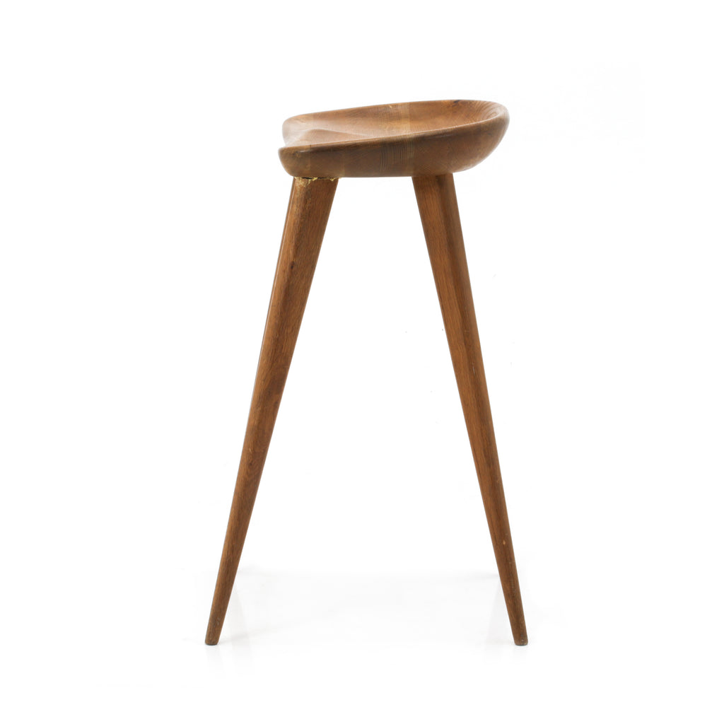 Light Wood Tractor Seat Barstool