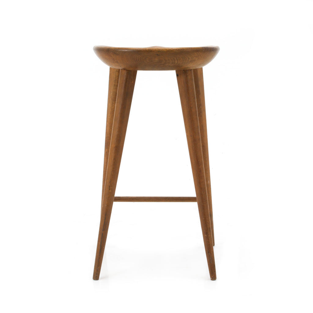 Light Wood Tractor Seat Barstool