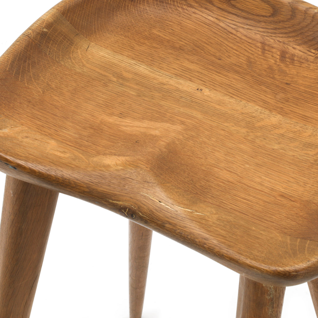 Light Wood Tractor Seat Barstool