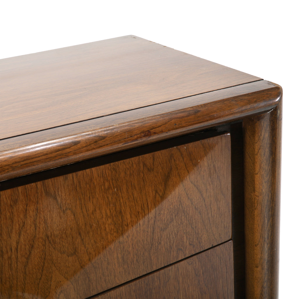 United Diamond Mid Century Walnut Highboy Dresser