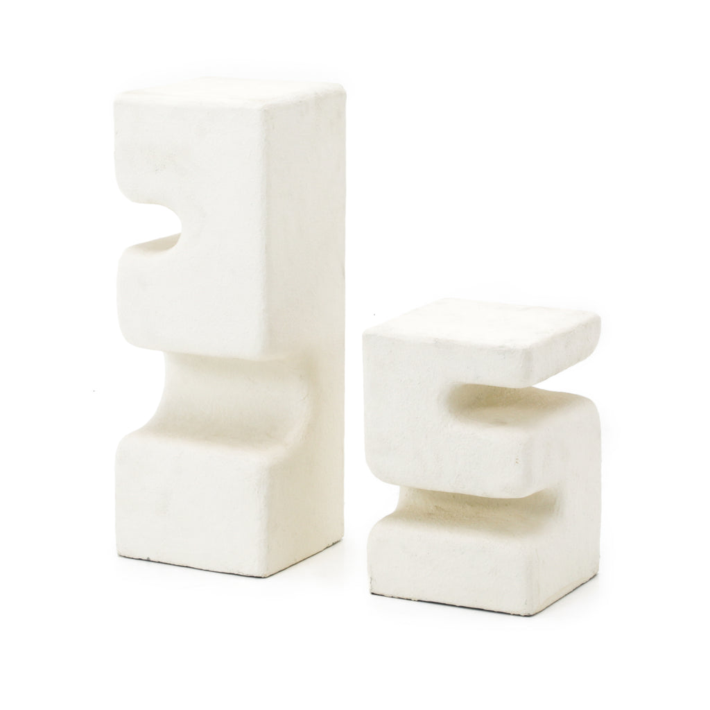 Short White Cut Out Pedestal