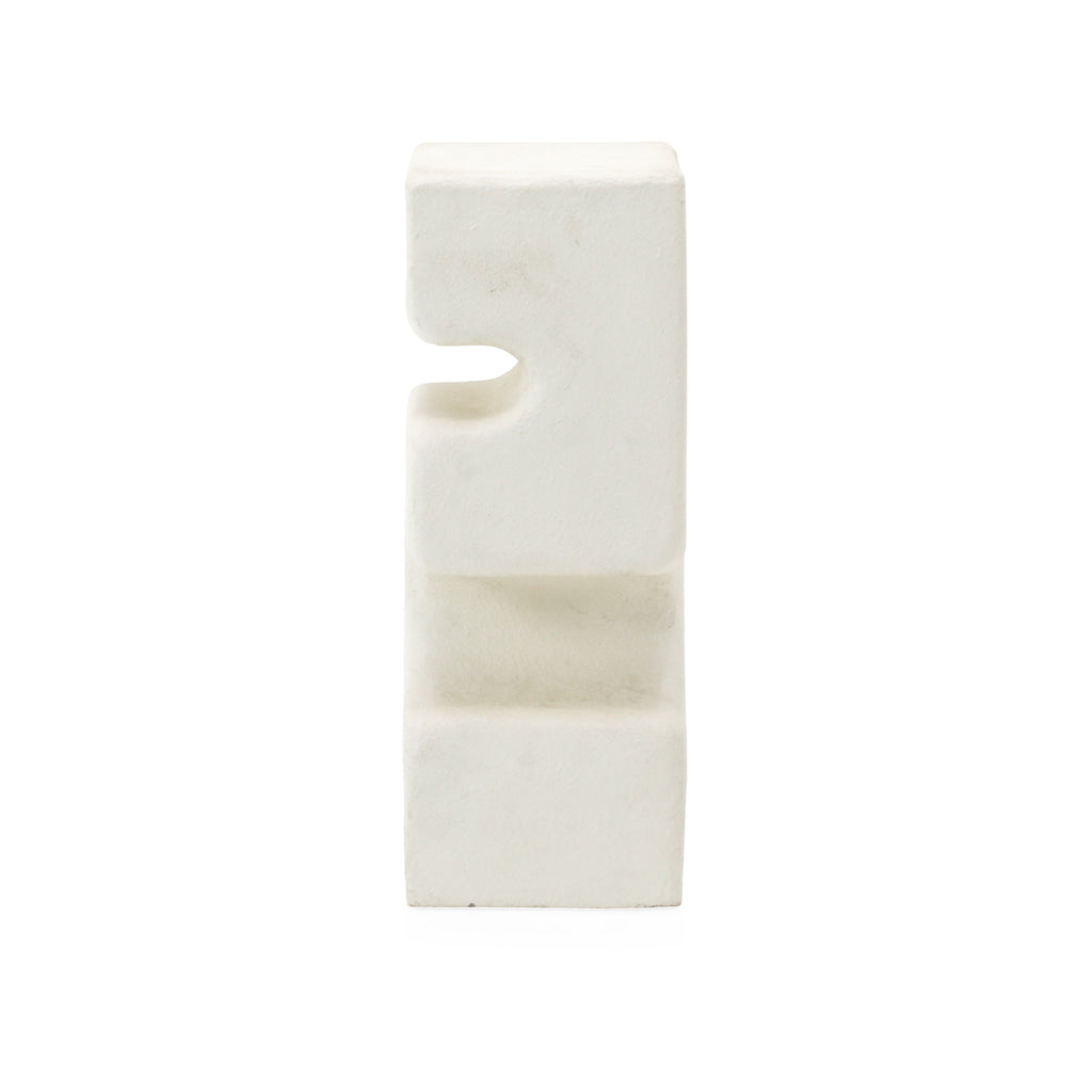 White Cut Out Pedestal