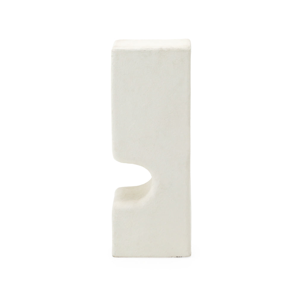 White Cut Out Pedestal