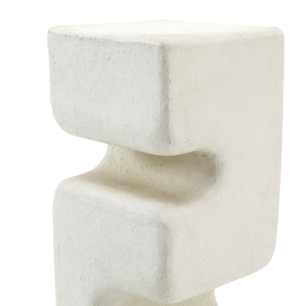 White Cut Out Pedestal