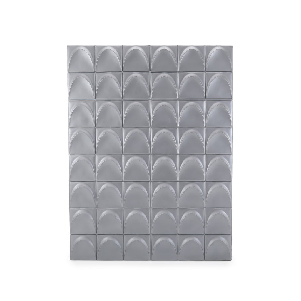 Large Silver Patterned Room Divider