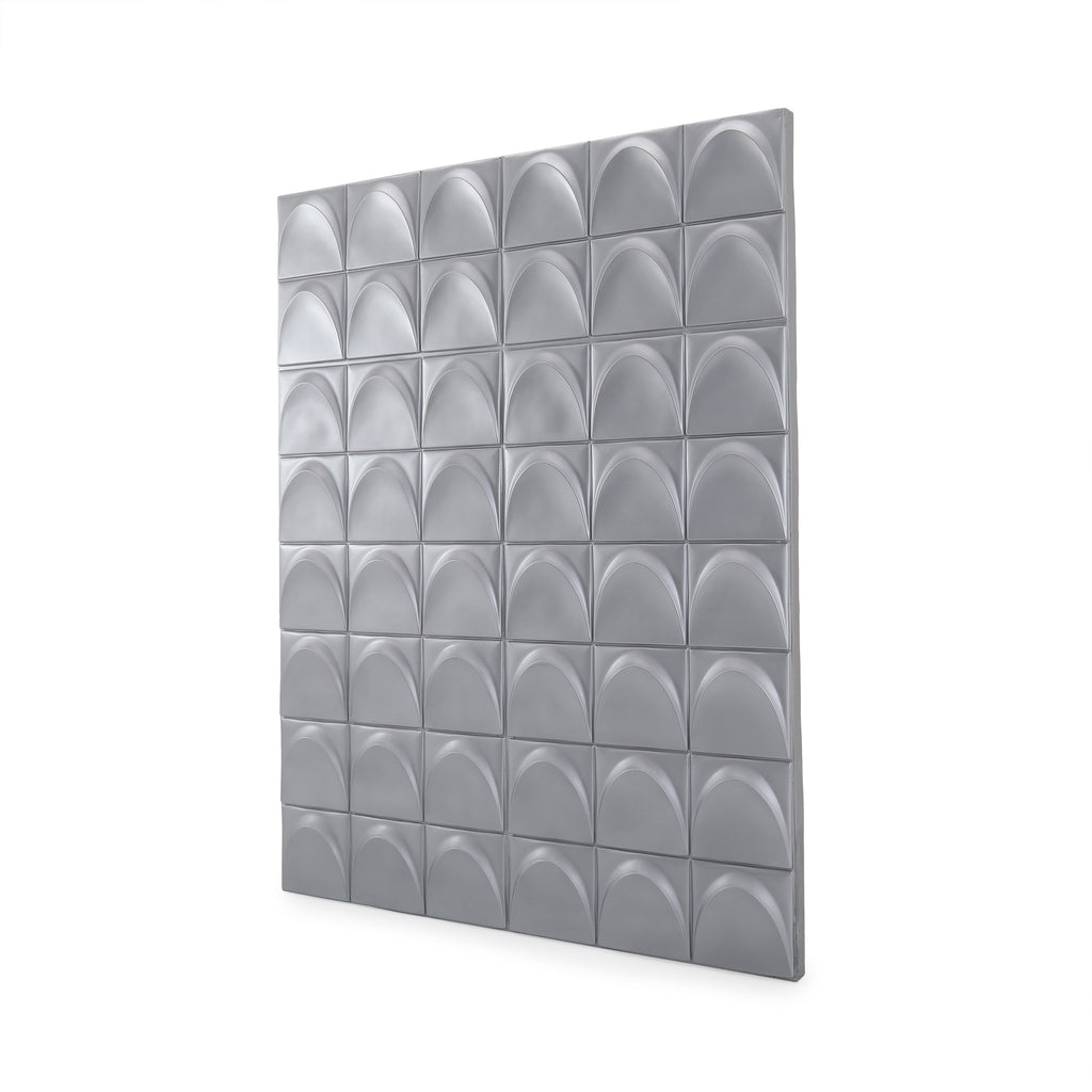 Large Silver Patterned Room Divider