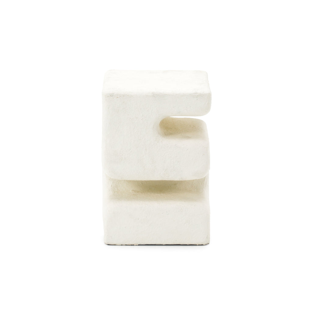 Short White Cut Out Pedestal