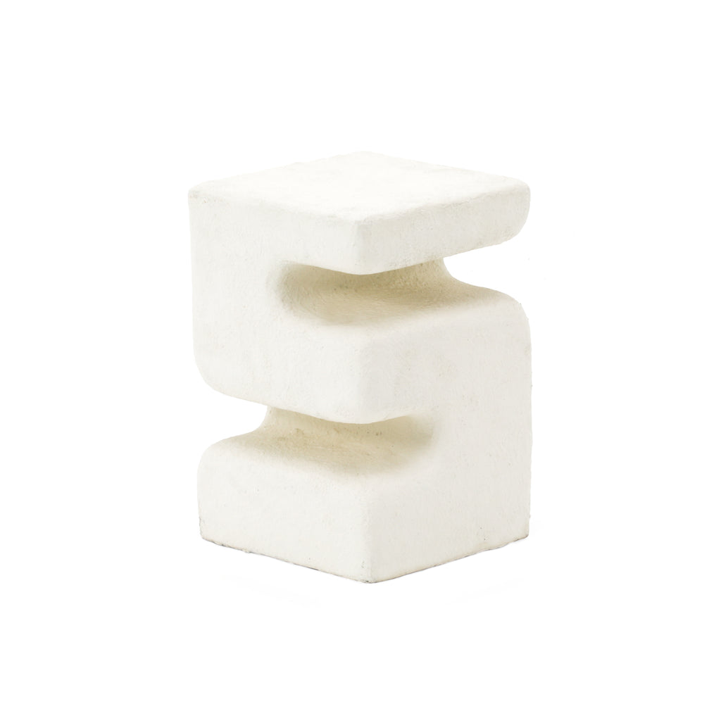 Short White Cut Out Pedestal