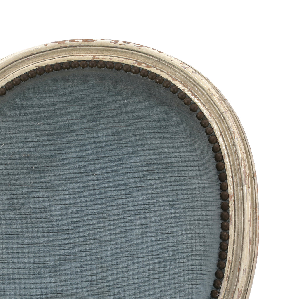 Grey-Blue Victorian Side Chair