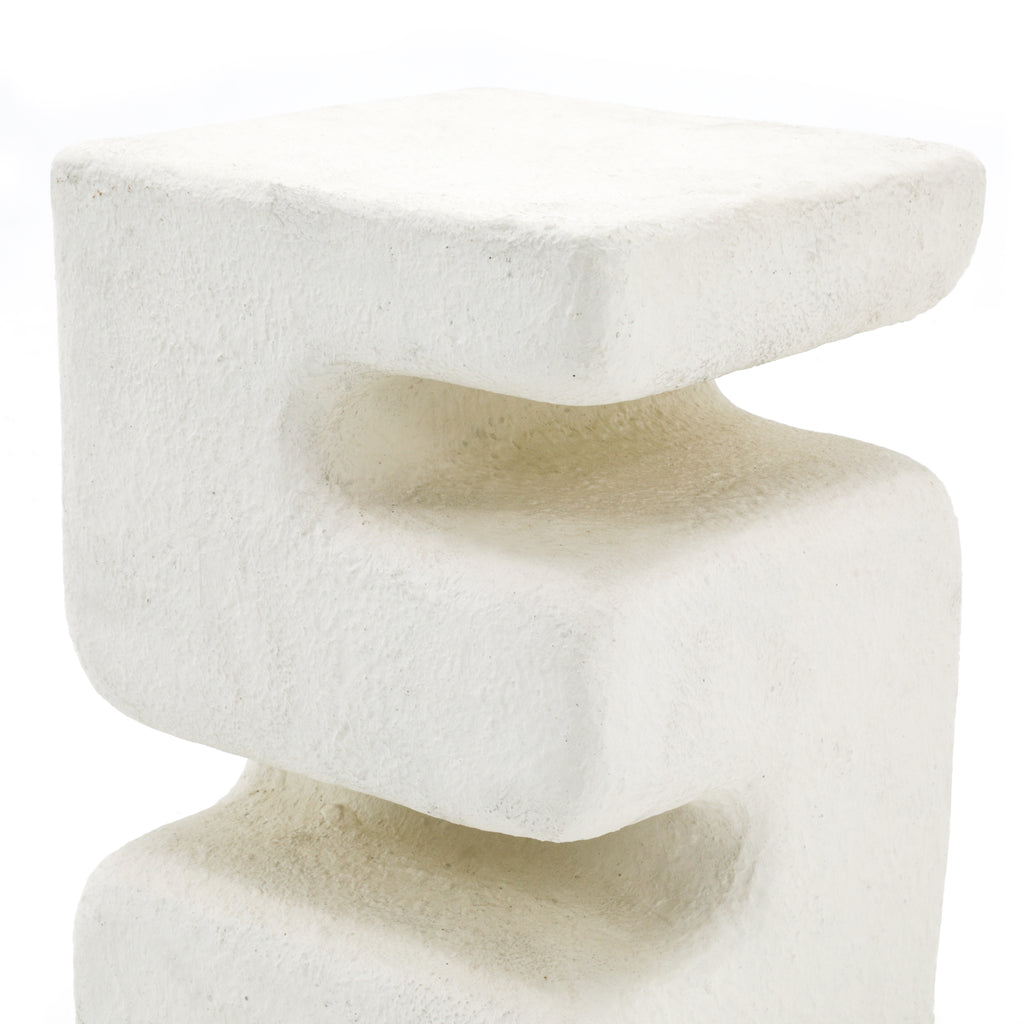Short White Cut Out Pedestal