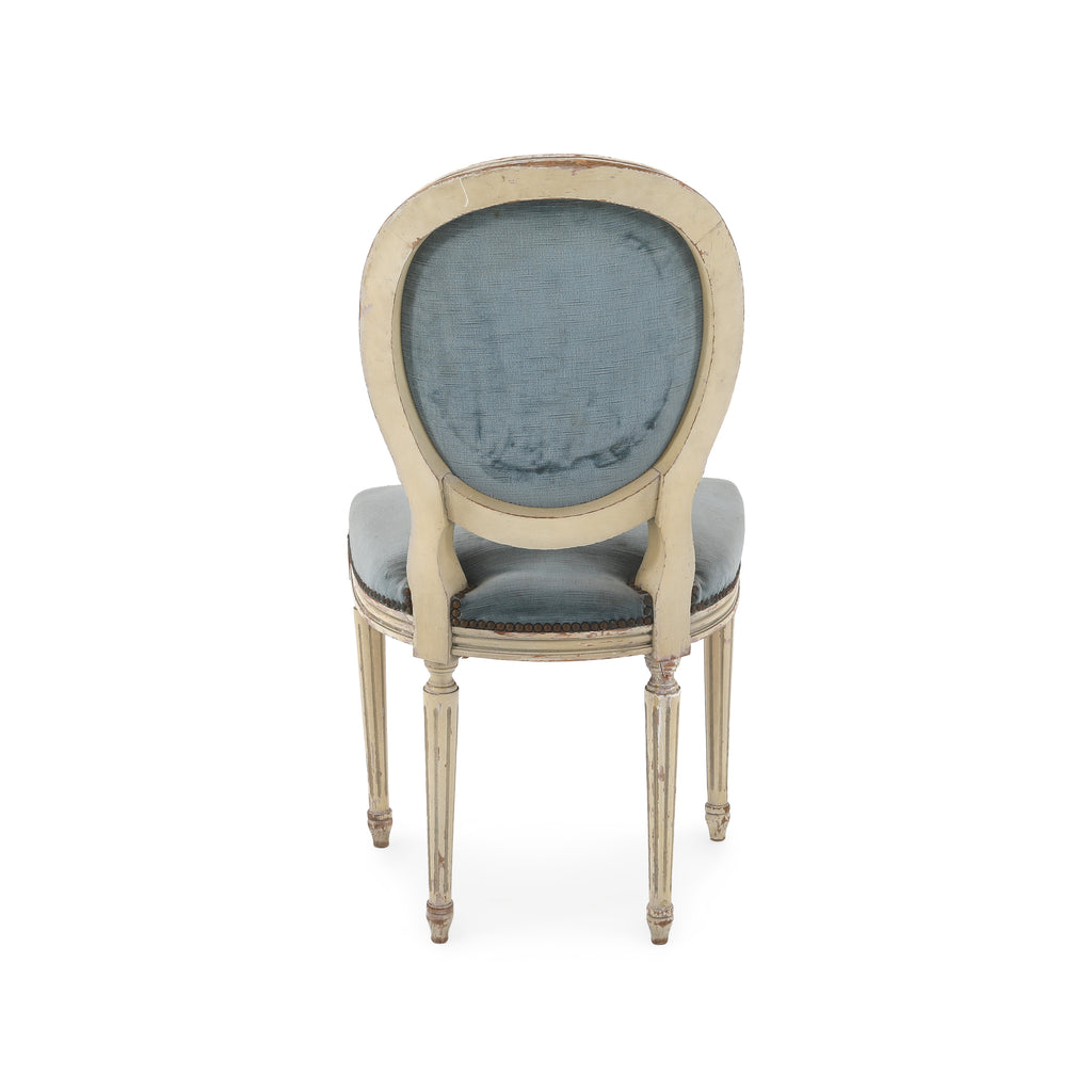 Grey-Blue Victorian Side Chair