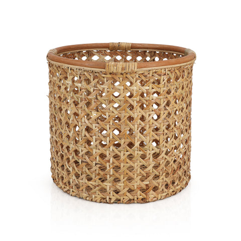 Woven Mesh Wicker Basket - Medium