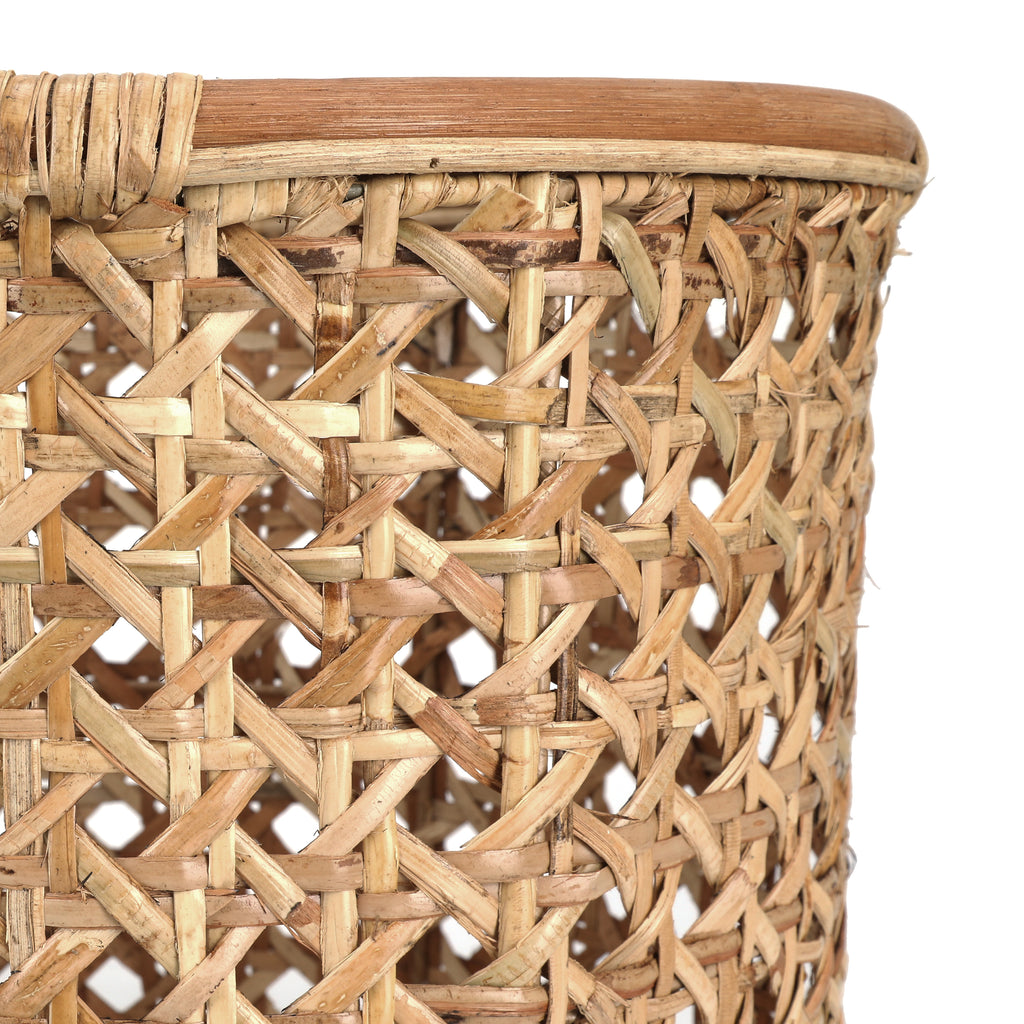Woven Mesh Wicker Basket - Medium