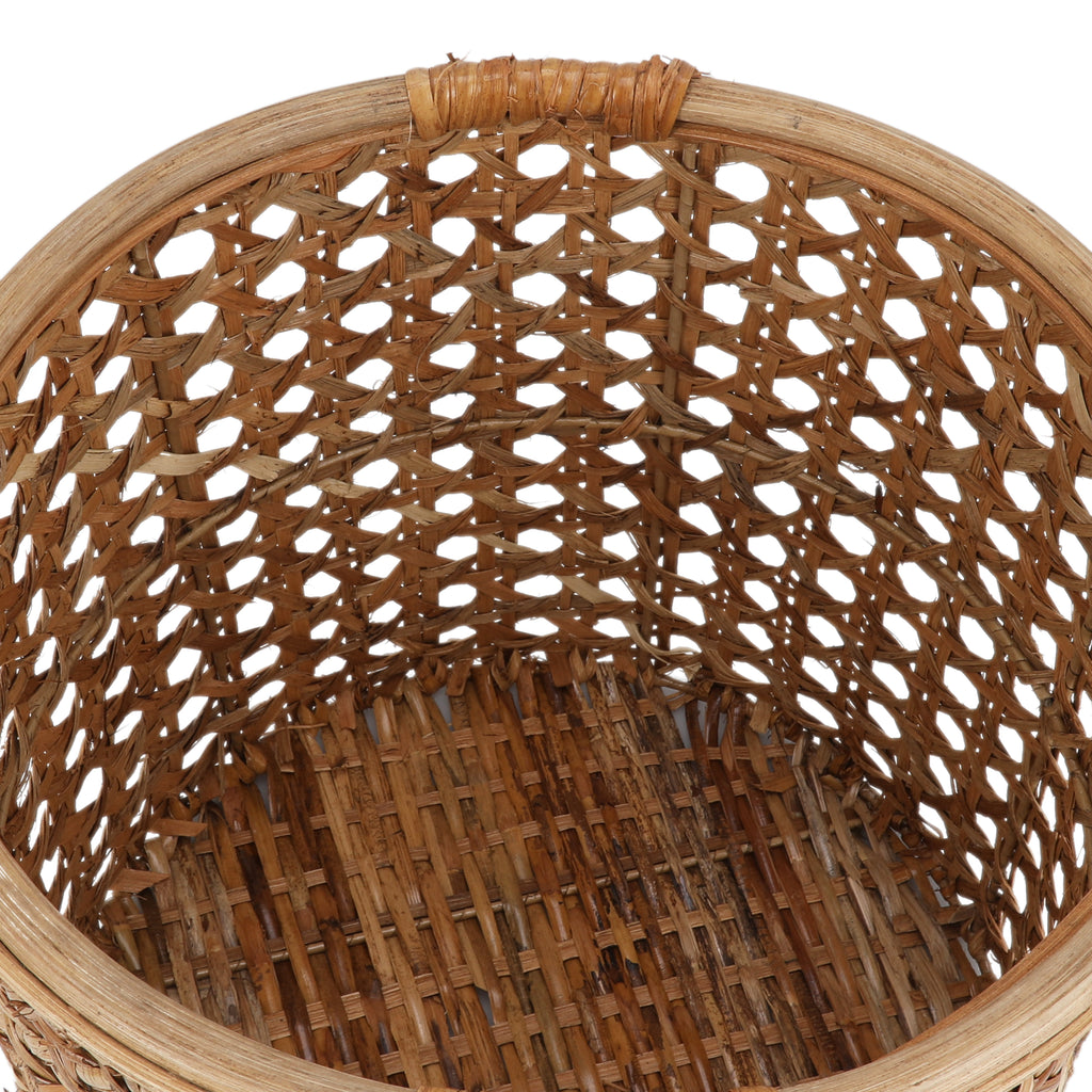Woven Mesh Wicker Basket - Medium