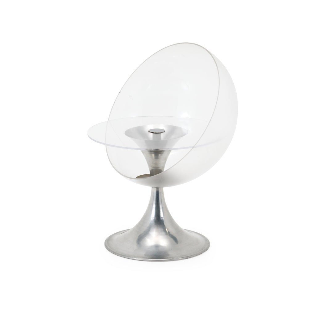 Round Lucite Acrylic Table w/ Tulip Base