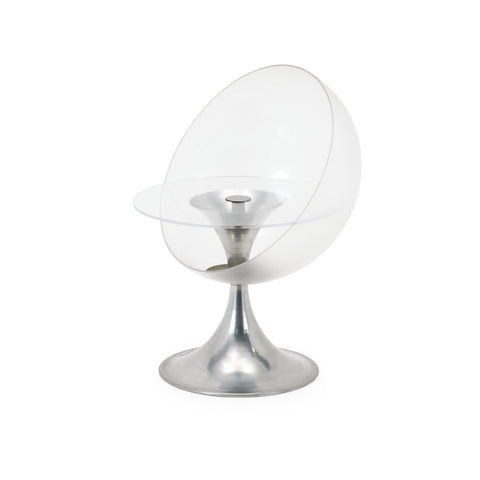 Round Lucite Acrylic Table w/ Tulip Base