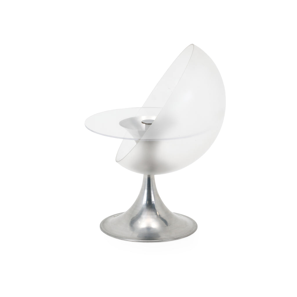 Round Lucite Acrylic Table w/ Tulip Base
