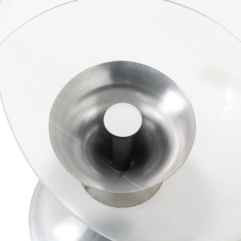 Round Lucite Acrylic Table w/ Tulip Base