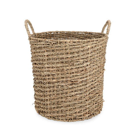 Woven Wicker Basket w/ Handles - Medium