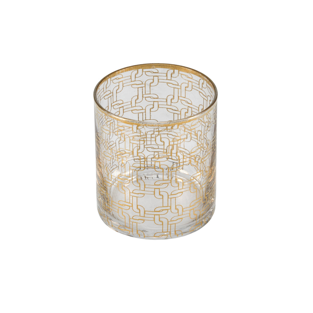 Gold Chain Link Glass