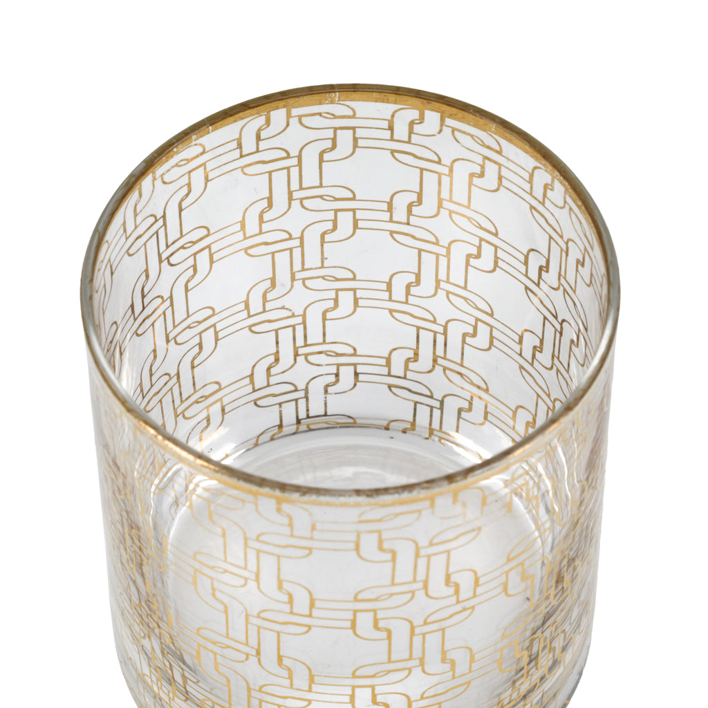 Gold Chain Link Glass