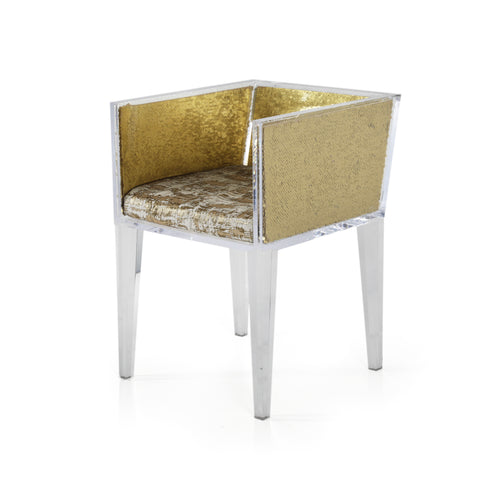 Gold Sequin Lucite Chair