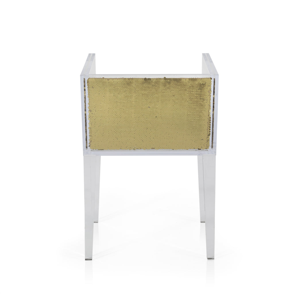 Gold Sequin Lucite Chair